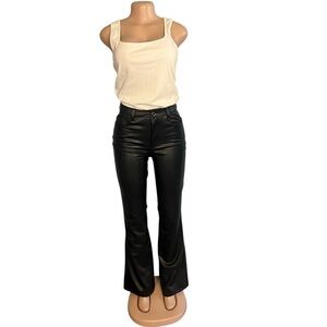 Zara Faux Leather Black  Pants